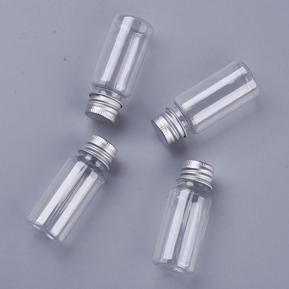 Plastic Bottles Bead Containers, with Aluminum Cap