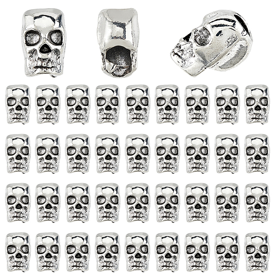 100европейские бусины из сплава, бусины с большим отверстием, череп