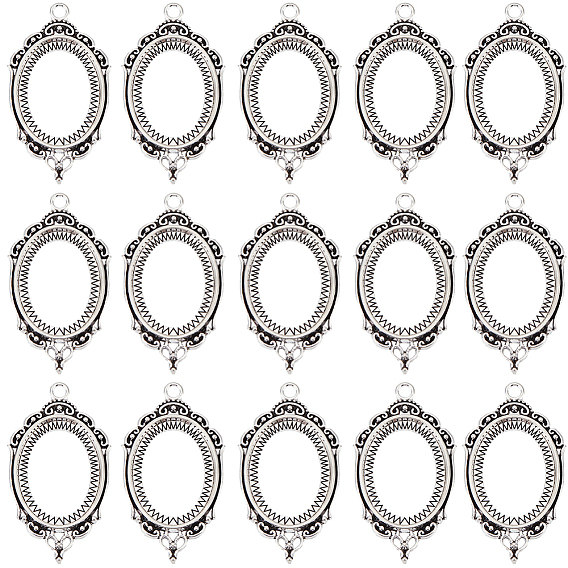 30 шт. подвеска из сплава с настройками кабошона, настройки открытой спины, овальные