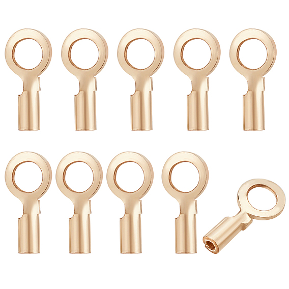 10шт. латунные наконечники шнура, Складывающиеся обжимные концы