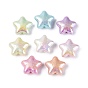 Непрозрачные акриловые бусины с УФ-покрытием, радужный, звезда, 
