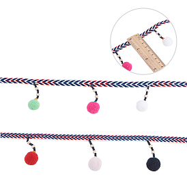 Nbeads suspendus décoration de gland de fil de laine, Avec pom pom ball