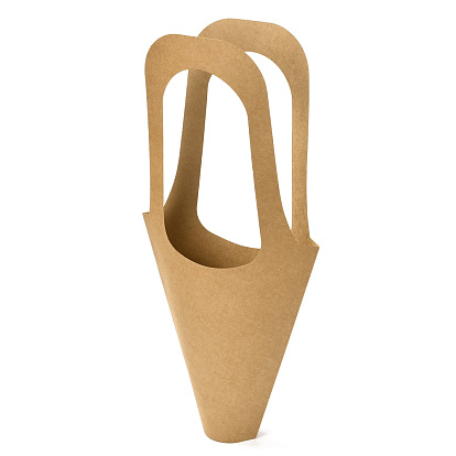 Kraft Paper Gift Bag with Handle, Flower Packing Bags, Recycled Bags, for Wedding, Birthday