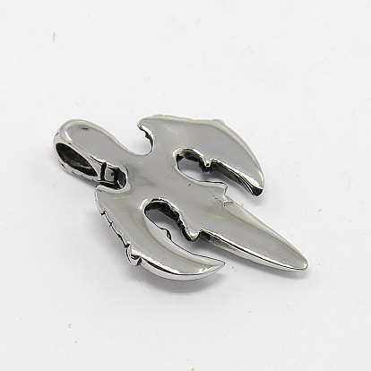 Vintage Men's 304 Stainless Steel Animal Claw Pendants, 38x25x7mm, Hole: 6x4mm