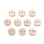 Numbers 304 Stainless Steel Links, for Craft Jewelry Making, Flat Round