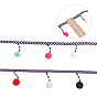 NBEADS Hanging Woolen Yarn Tassel Decoration, with Pom Pom Ball