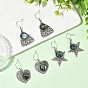 Paua Shell and 304 Stainless Steel Dangle Earrings