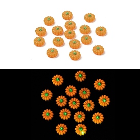 Luminous Resin Decoden Cabochons, Glow in the Dark, Autumn Pumpkin