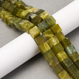 Природного нефрита Xiuyan бисер нитей, кубические