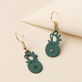 Adorable Deer Pendant Earrings Set - Fashionable Christmas Animal Jewelry by LIMEI Accessories