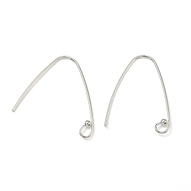 Латунные крючки для сережек, долговечный, стойки покрытие, плоская ушная проволока