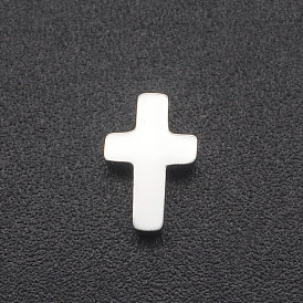 201 Stainless Steel Tiny Cross Charms, for Simple Necklaces Making, Laser Cut