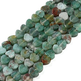 Natural Chrysocolla Beads Strands, Heart