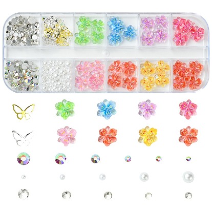 Украшения для ногтей, пайетки из смолы/пайетки, цветок