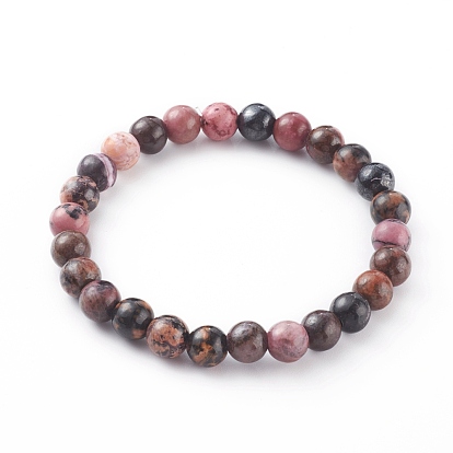 Natürlichen Edelstein Perlen Stretch-Armbänder, Runde
