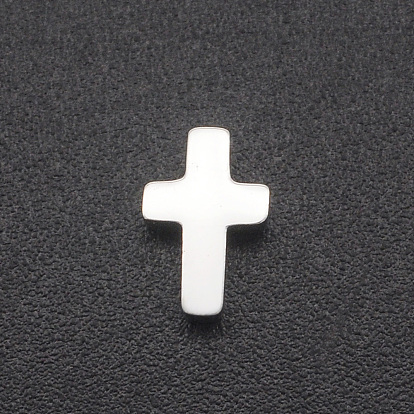 201 Stainless Steel Tiny Cross Charms, for Simple Necklaces Making, Laser Cut