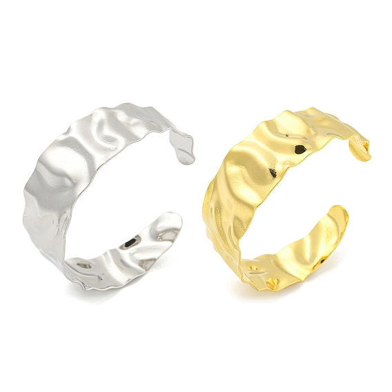 304 текстурированные открытые браслеты из нержавеющей стали для женщин