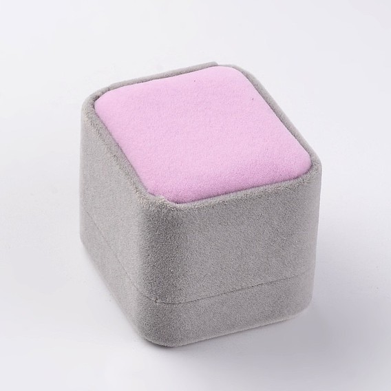 Квадратные бархатные кольца, 6.1x5.1x4.8 см