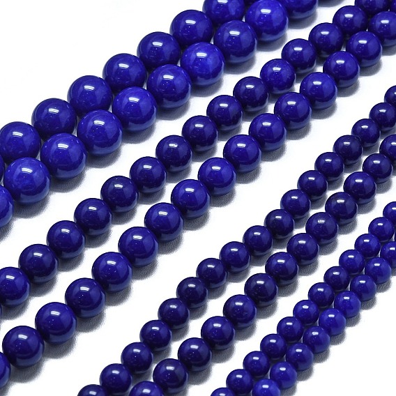 Натуральный Malaysia нефритовые бусы пряди, окрашенная и подогревом, круглые