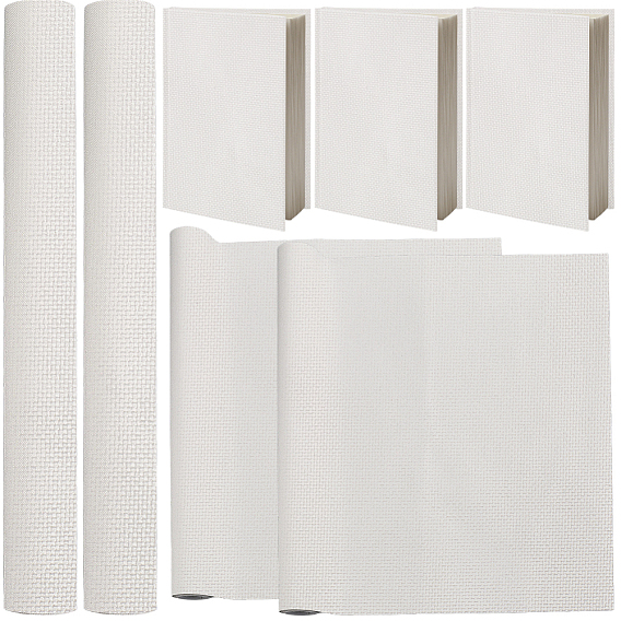 DIY Imitation Linen Fabric, with Paper Back, for Book Binding, Velvet Box Making