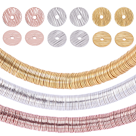 360Pcs 3 Colors Brass Spacer Beads, Long-Lasting Plated, Disc
