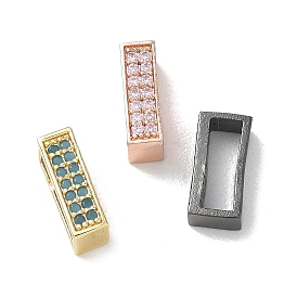 Латунные микро проложить кубического циркония слайд прелести, Прямоугольный, без свинца и кадмия, стойки покрытие, долговечный