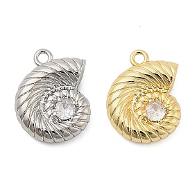 Латунные микро проложить кубического циркония подвески, подвески в форме раковины