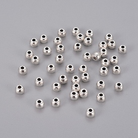 Alliage de perles d'entretoise de style tibétain, sans plomb et sans cadmium, baril, environ 5x4 mm, Trou: 2mm