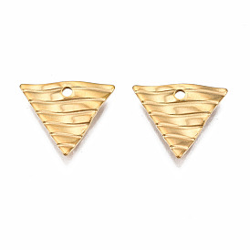 304 Stainless Steel Charms, Twist Triangle