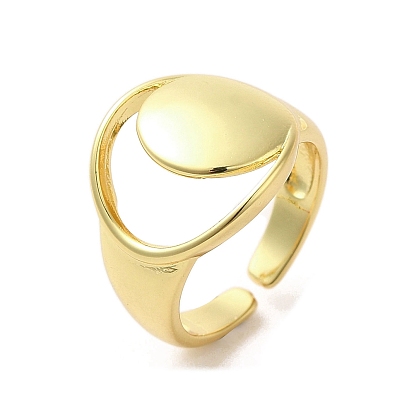 Anillo de dedo de latón chapado en rack, anillo de manguito, larga duración plateado, sin plomo y cadmio