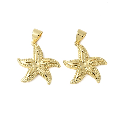 Латунные подвески, прелести морская звезда, стойки покрытие, долговечный, без кадмия и без свинца