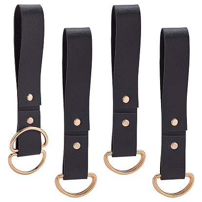 Юбка для походов с петлями для подтяжек из искусственной кожи, с d-кольцами из сплава, золотые