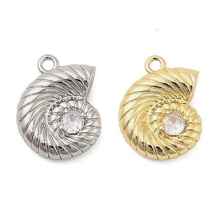 Латунные микро проложить кубического циркония подвески, подвески в форме раковины