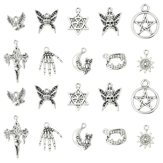 100 шт 10 стили подвески из сплава в тибетском стиле