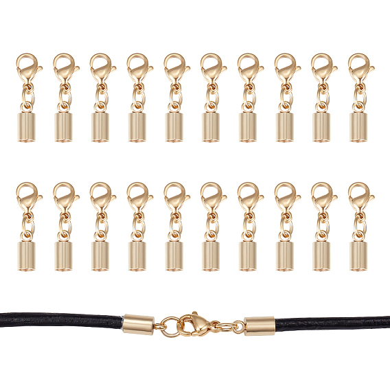 20шт 304 застежки-карабины из нержавеющей стали, с мозг заканчивается, колонка