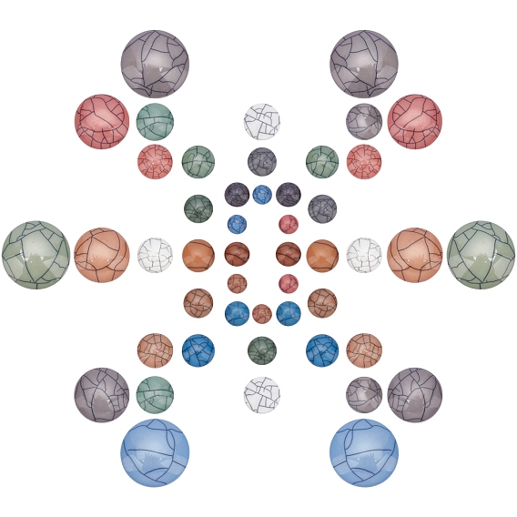 48Pcs 8 Style Resin Cabochons, Imitation Turquoise, Dome/Half Round