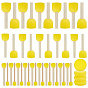 40Pcs 4 Styles Paint Sponges Shapes, Sponge Painting Stamper with Wood Handle, with 4Pcs Round Shape Water Absorbing Sponge