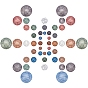 48Pcs 8 Style Resin Cabochons, Imitation Turquoise, Dome/Half Round