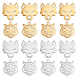 16Pcs 4 Style 201 Stainless Steel Pendants, Laser Cut