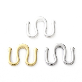 Brass S Hook Clasps, M Clasp, Long-Lasting Plated