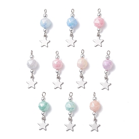 Латунь стекло кулоны, звезда