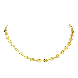 Brass Coffee Bean Chain Necklace for Women
