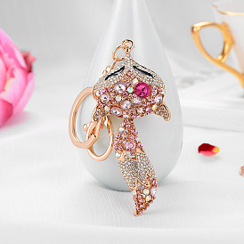 Luxury Fox Keychain with Diamond, Elegant Bag Charm and Creative Car Decoration