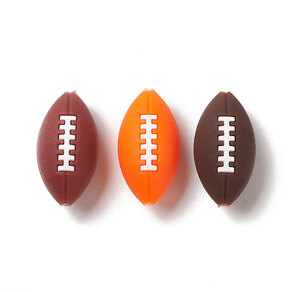 Silicone Focal Beads, Rugby