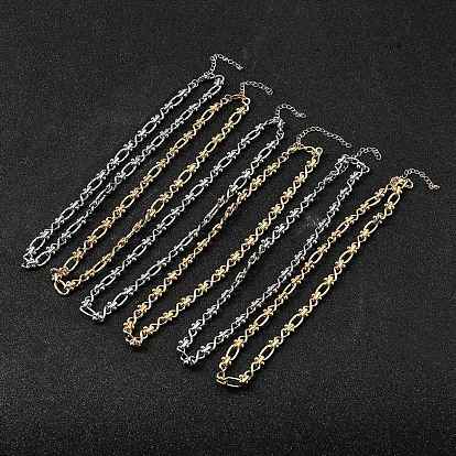 304 Овальные цепочки из нержавеющей стали с бесконечными звеньями для женщин и мужчин, ионное покрытие (ip)