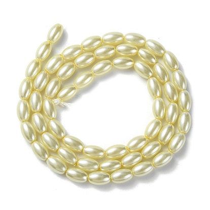 Eco-Friendly Glass Pearl Barrel Beads Strands