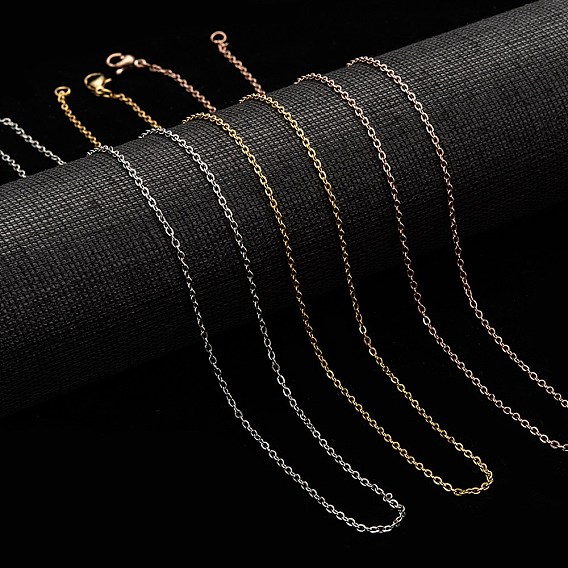 Ионное покрытие (ip) классическая простая 304 мужские женские цепочки из нержавеющей стали из нержавеющей стали, с застежкой омар коготь