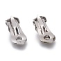 316 conclusions de boucle d'oreille en acier inoxydable, plat rond