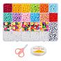 DIY-Schmuck machen Kits, inklusive 6/0 Einbrennlackglas Rocailles, abs Kunststoffperlen, Fimo-Perlen, Acryl-Perlen, elastischer Kristallfaden und Edelstahlschere