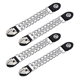 4шт. пряжки из искусственной кожи и сплава, удлинительная цепочка жилета